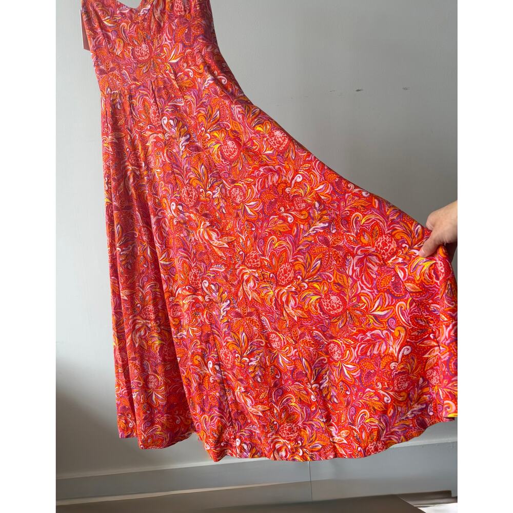 Jason Wu Red Linen Blend Floral Dress with Pockets Size XS NWT - Picture 9 of 16